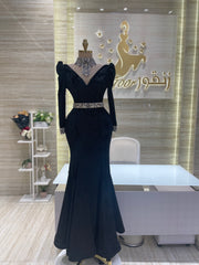 Custom-made party dress designed to flatter your figure.